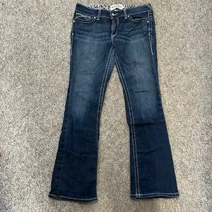 30R Ariat low rise bootcut jeans.